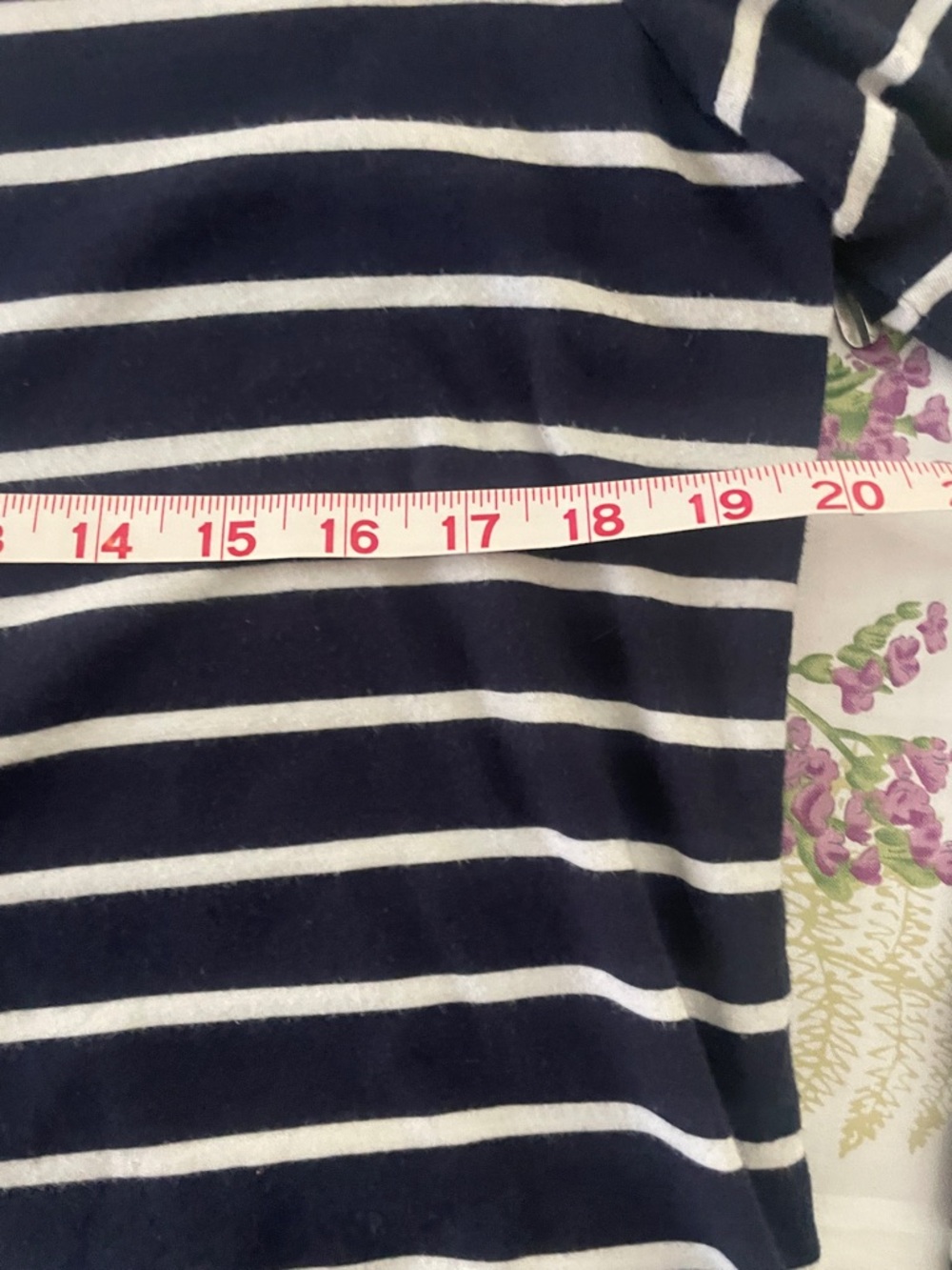 Banana Republic Navy & White Striped Timeless Tee - Picture 3 of 4